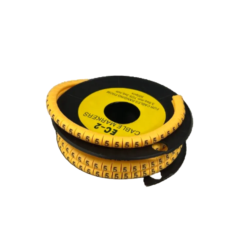 Grippes Cable Marker 5 - Yellow spool of flexible numbered cable markers for wiring identification