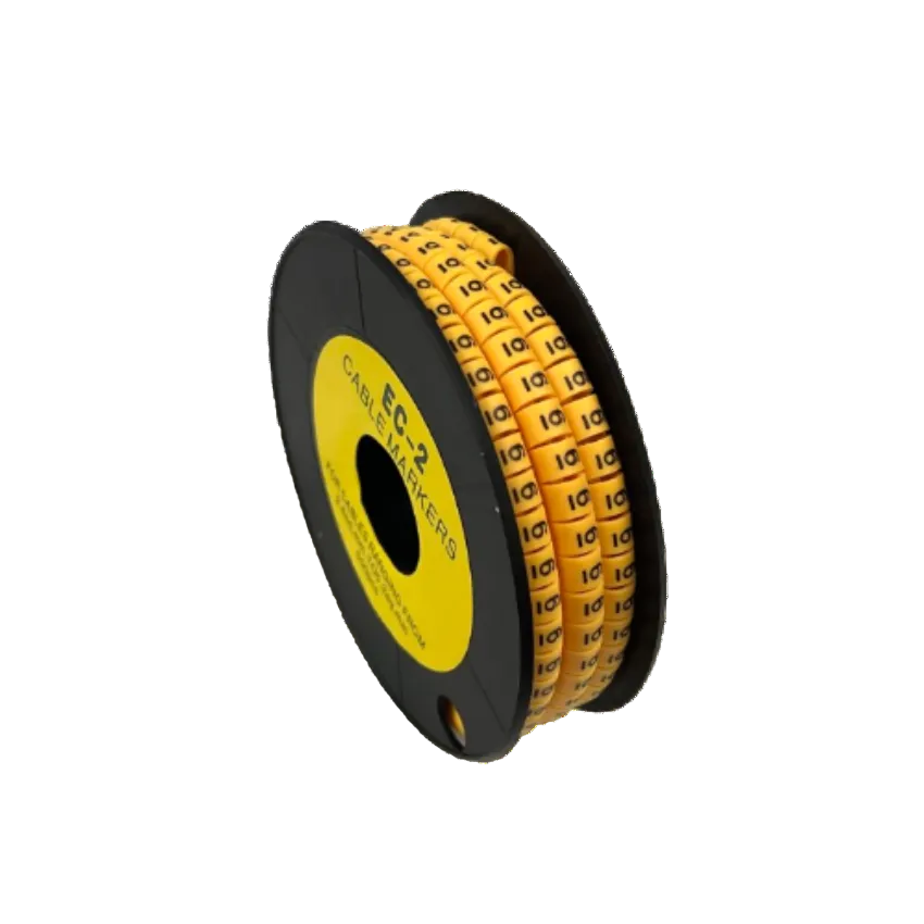 Grippes Cable Marker - 6 Yellow spool of flexible numbered markers for cable management and identification