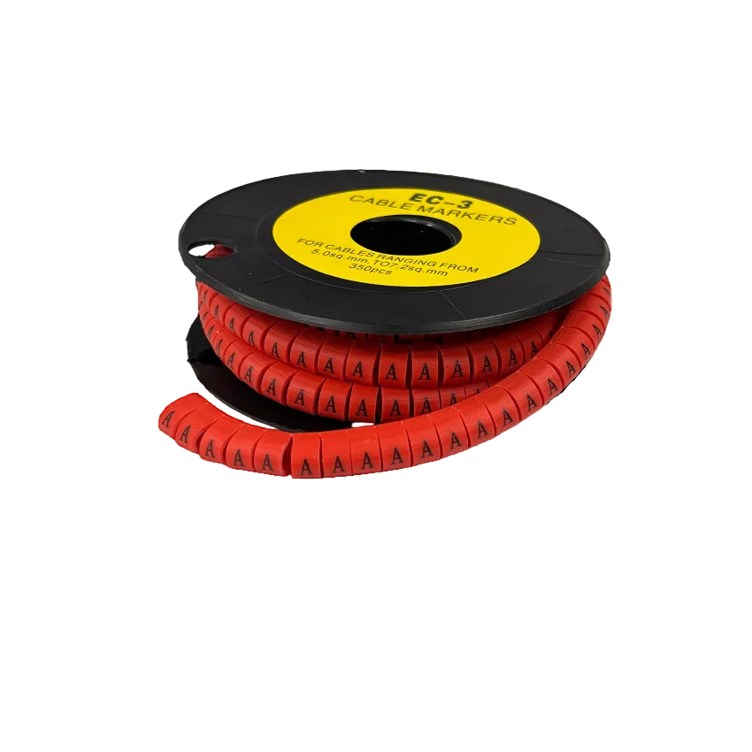 Grippes Cable Marker A - Red on a spool for efficient cable management and organization