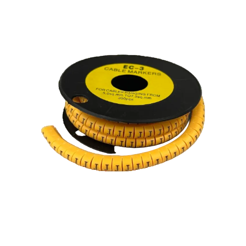 Grippes Cable Marker J - Yellow spiral cable markers on spool for cable management and identifying wires 350pcs