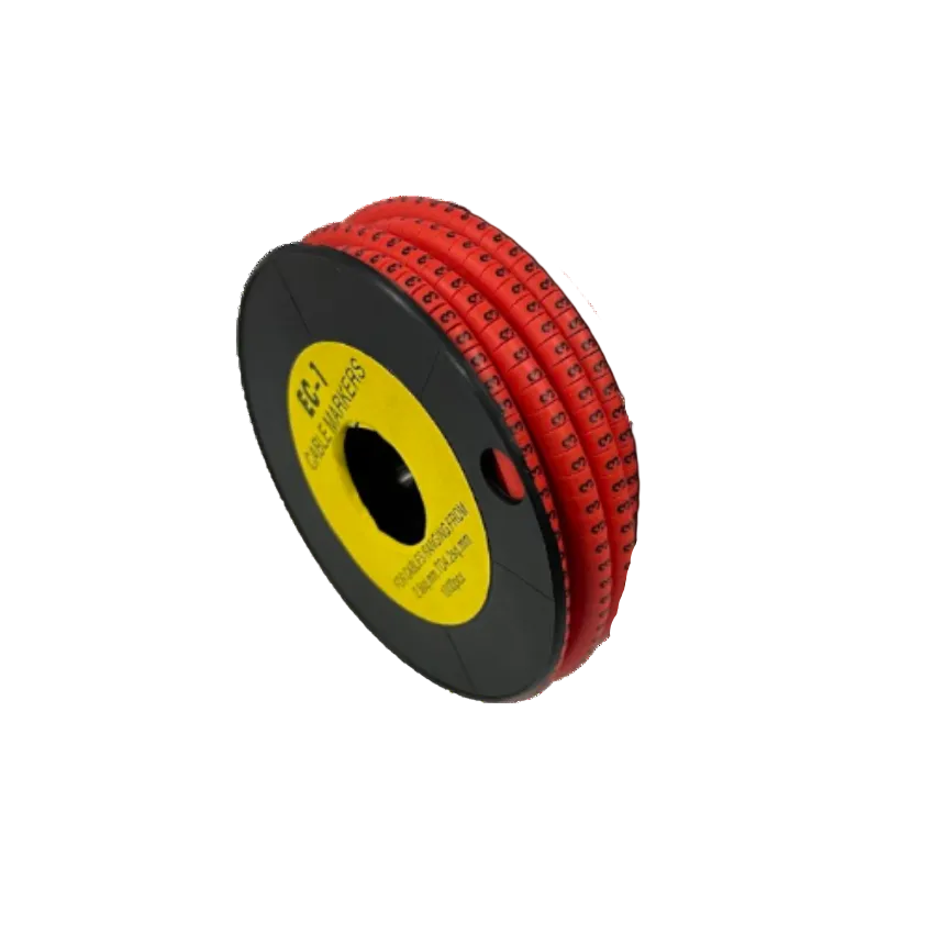 Grippes reel of Cable Marker Red 3 adhesive number labels on red strips for cable identification