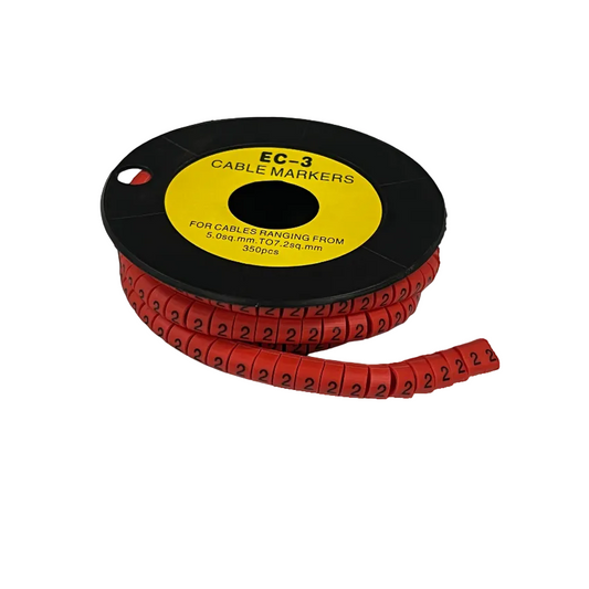 Grippes Cable Marker Red - 2 on spool for organizing cables of various sizes efficiently