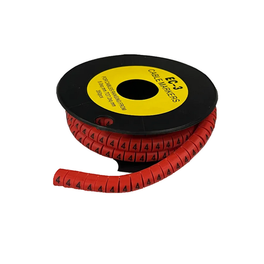 Grippes Cable Marker Red - 4 350pcs on a spool for organized cable management
