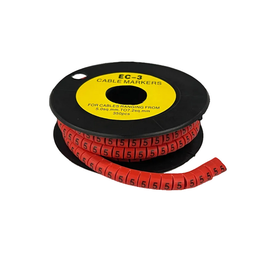 Grippes Cable Marker Red - 5 350pcs on a spool for easy cable identification and management