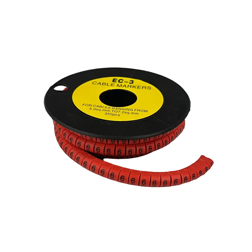 Grippes Cable Marker Red - 6 350pcs on a spool for organized cable management