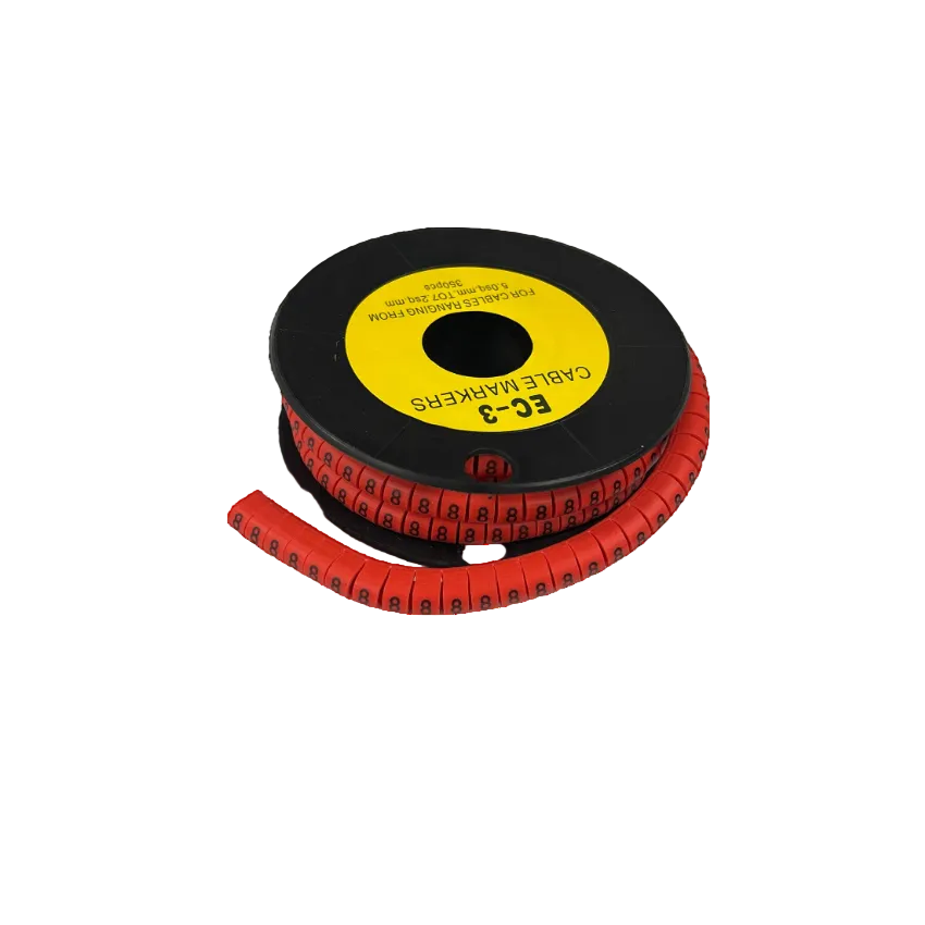 Grippes Cable Marker Red - 8 for organized cable management and easy identification