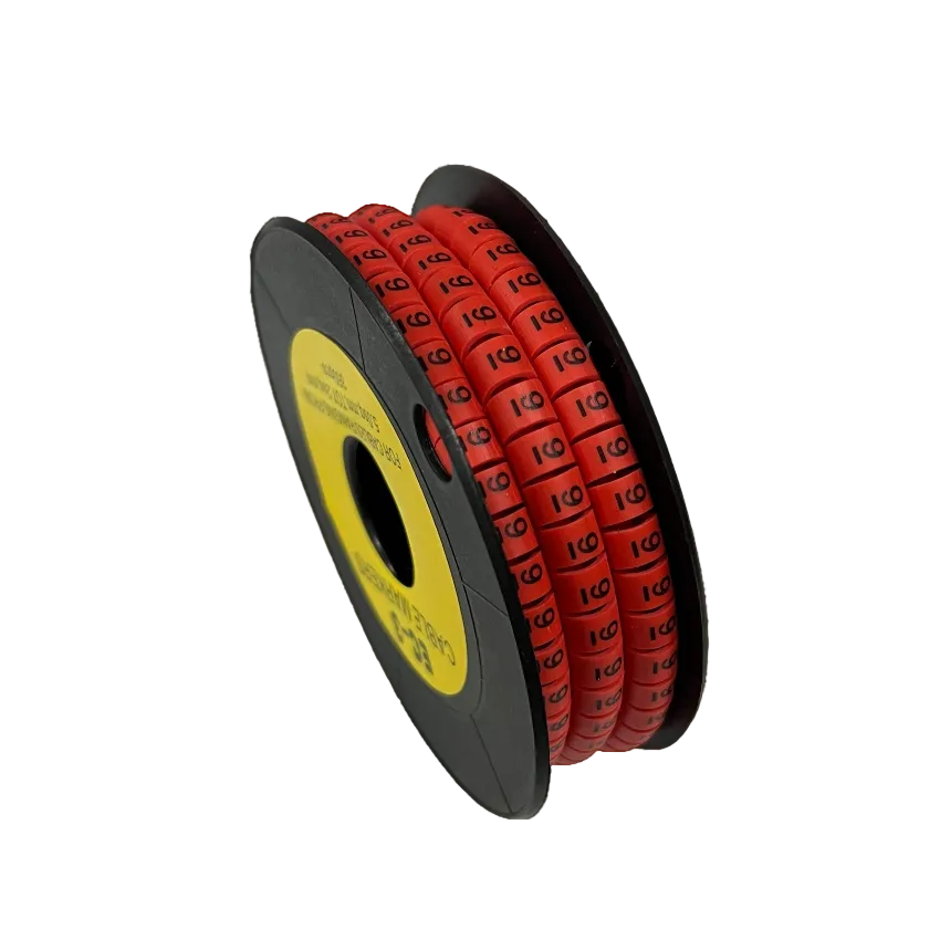 Grippes Cable Marker Red - 9 on a spool for organized cable management solutions