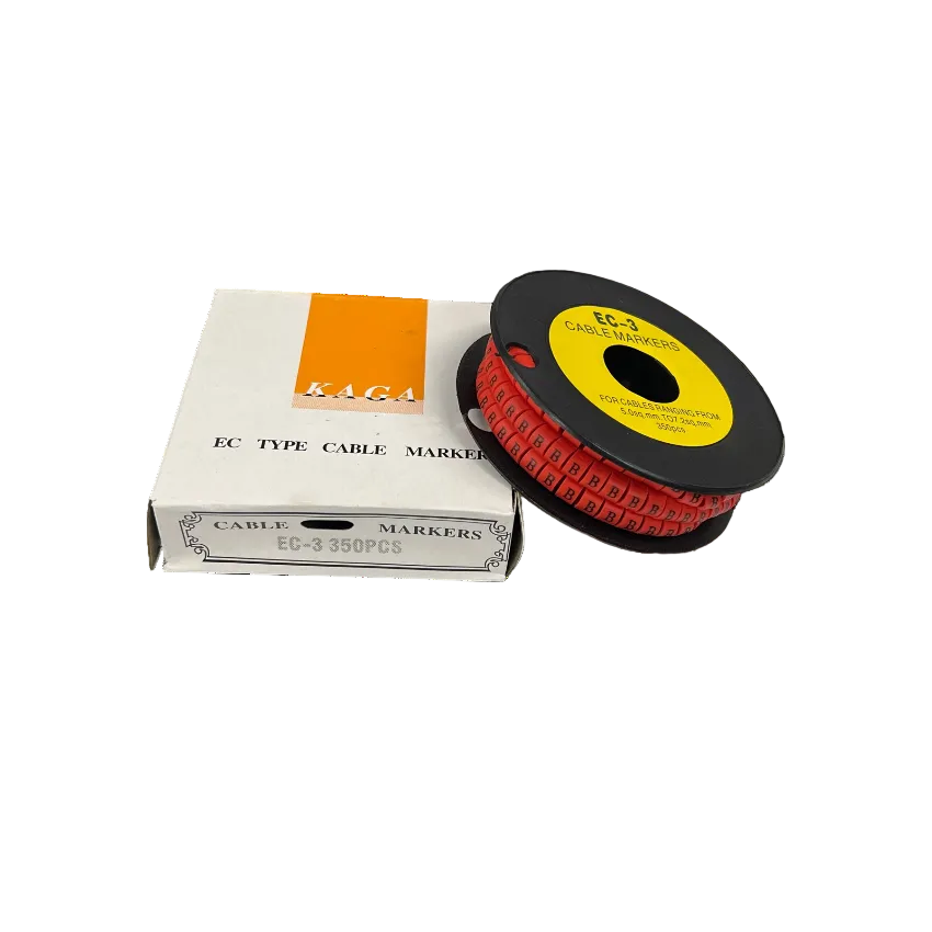 Grippes Cable Marker Red - B on a spool for organized cable management in various applications