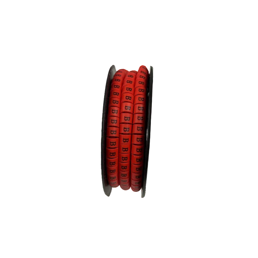 Grippes Cable Marker Red - B in a roll, ideal for organizing and labeling cables