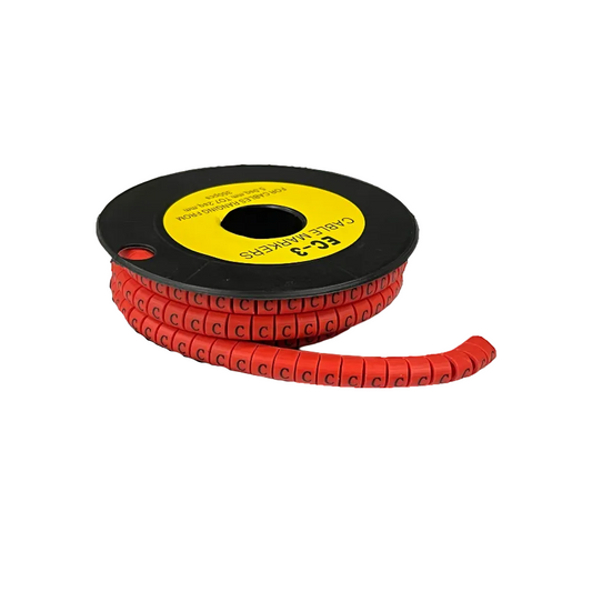 Grippes Cable Marker Red - C for organized cable management and easy identification