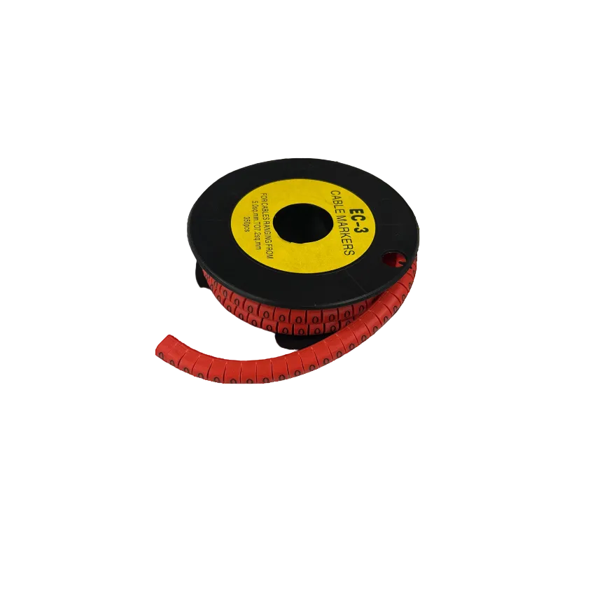 Grippes Cable Marker Red - 0 on a roll for effective cable organization and identification