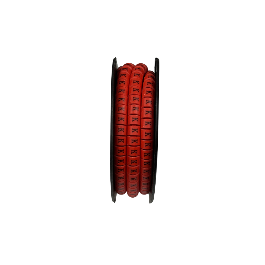Grippes Cable Marker Red - K for organized and efficient cable management