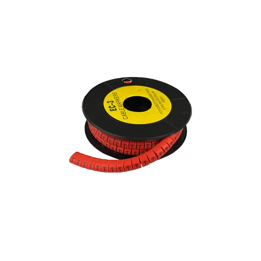 Grippes Cable Marker Red - T on a spool for effective cable management and organization
