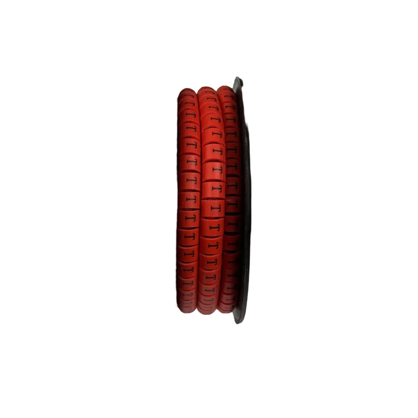 Grippes Cable Marker Red - T on a spool for effective cable organization and identification
