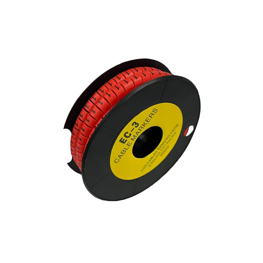 Grippes Cable Marker Red - 1 - 350pcs on a spool for organized cable management