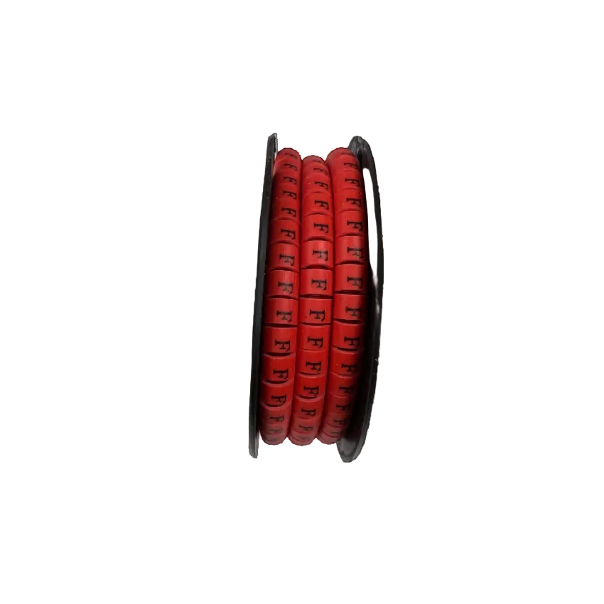 Grippes Cable Marker Red - F on a spool for effective cable management and organization
