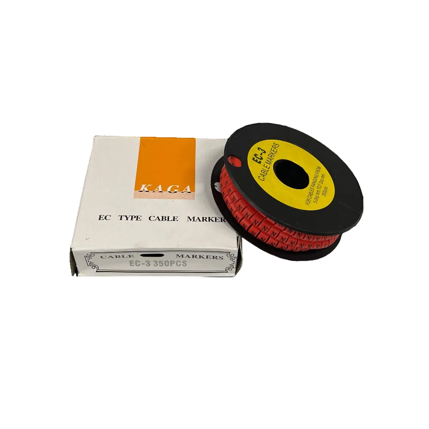 Grippes Cable Marker Red - N on a spool, packaged with 350 pieces for organized cable management