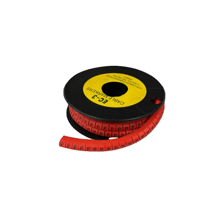 Grippes Cable Marker Red - P on a spool for effective cable management solutions