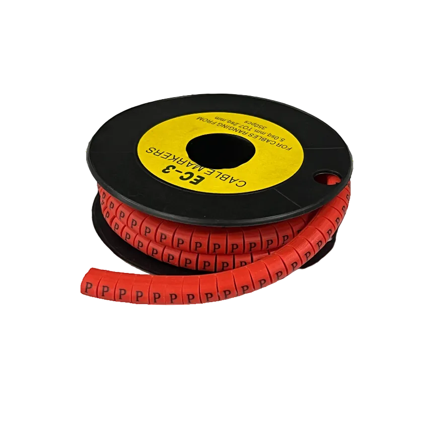 Grippes Cable Marker Red - P on a spool for effective cable organization and identification