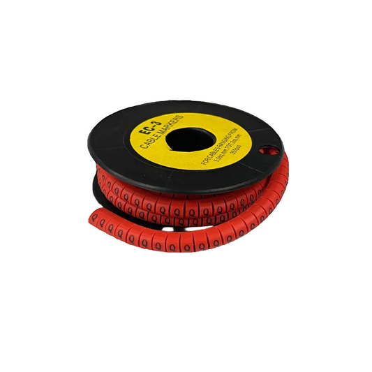 Grippes Cable Marker Red - Q on a spool for organizing and labeling cables easily