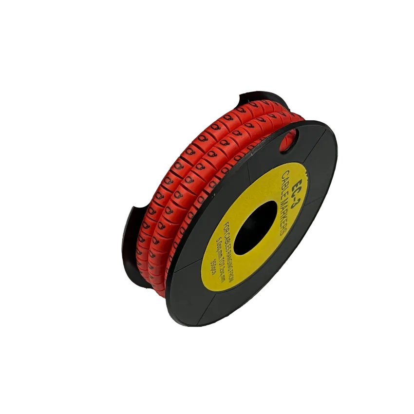 Grippes Cable Marker Red - Q on a spool for efficient cable organization and management