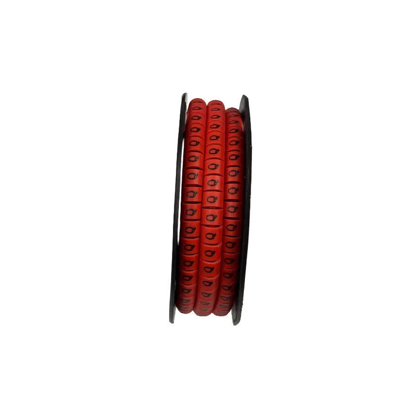 Grippes Cable Marker Red - Q on a reel for easy identification and organization of cables