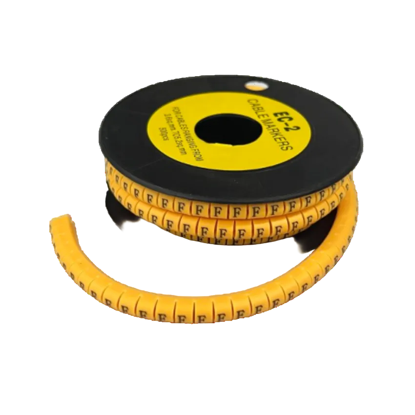 Grippes Cable Marker Yellow - F. reel of modular snap-on cable labels for wire identification