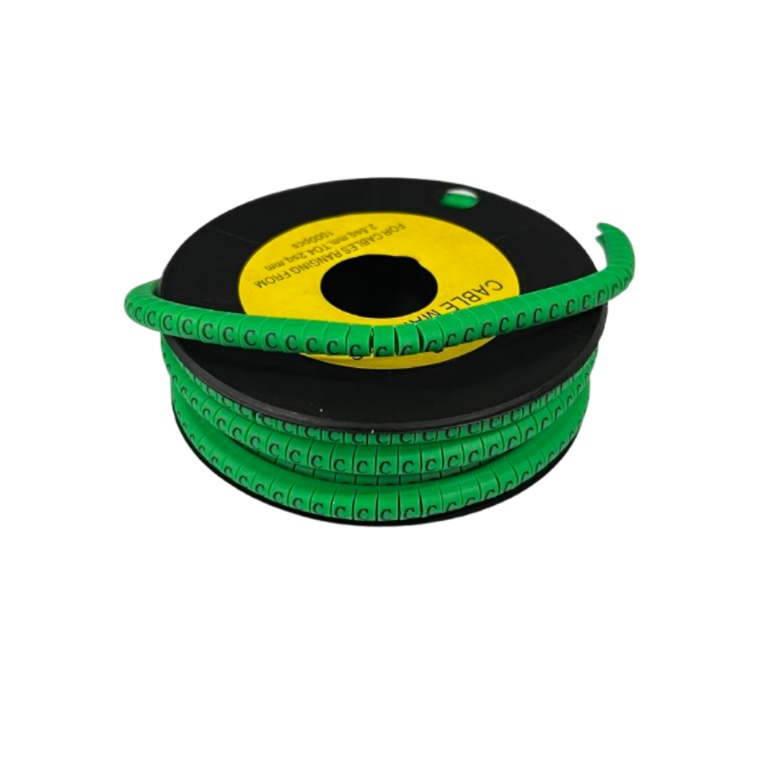 Grippes EC-1 cable marker green 1000pcs on a spool for effective cable organization
