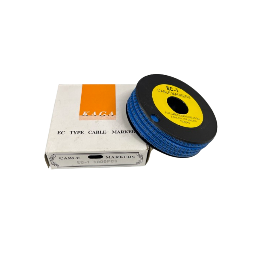 Grippes EC-1B cable marker 1000pcs roll with blue markers for effective cable organization