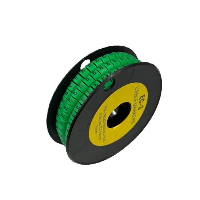 Grippes EC-3G cable markers 350pcs in green for organized cable management and labeling