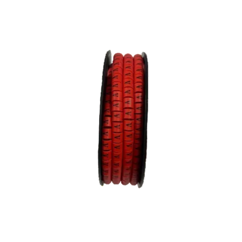 Grippes V cable marker roll in bright red for effective cable organization and identification