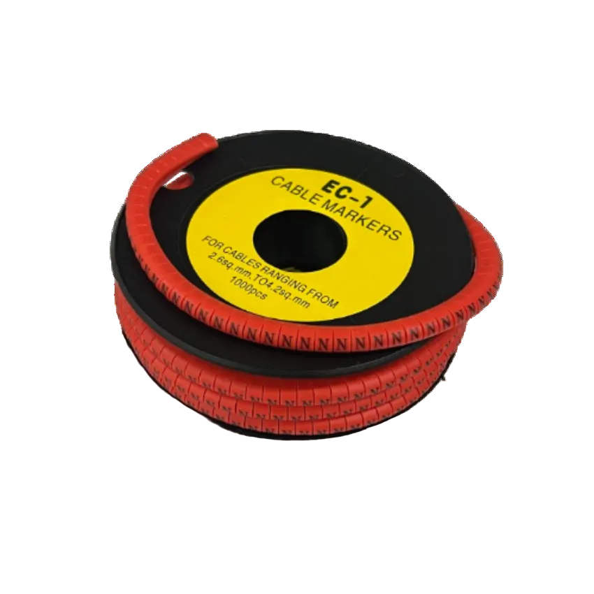 Grippes N Marker Red 2.6mm to 4.2mm 1000pcs cable management markers on a spool.