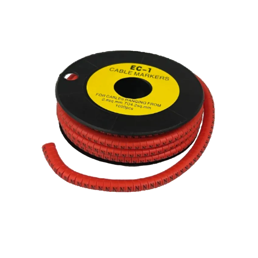 Grippes N Marker Red 2.6mm to 4.2mm 1000pcs Cable Management Roll for Organizing Cables