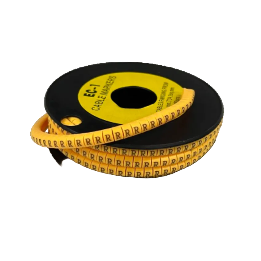 R Marker 2.6mm to 4.2mm cable management tube with black spool for organized wiring