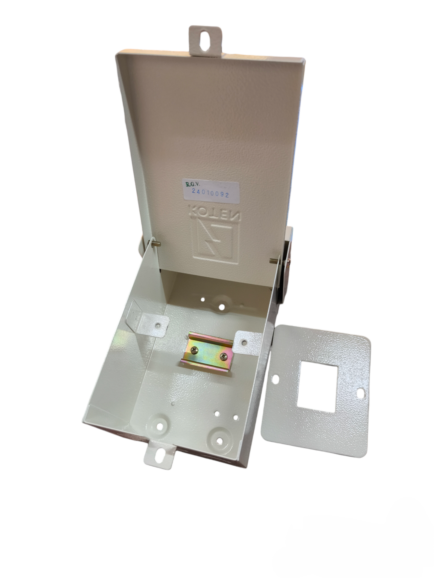 Koten weatherproof MCB enclosure box with hinged lid removable cover mounting tabs for wall mount