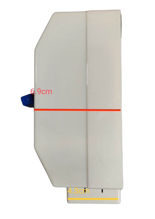 Koten 40A 2Pole Circuit Breaker with Enclosure in white plastic housing showing side view