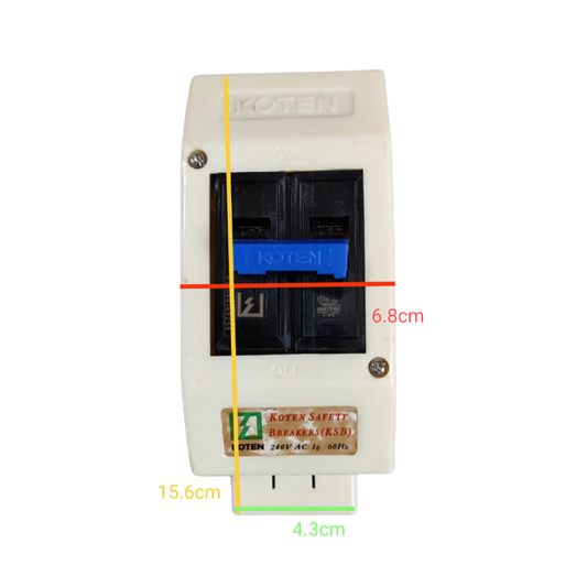 Koten 70A 2Pole Circuit Breaker with Enclosure for electrical protection and safety
