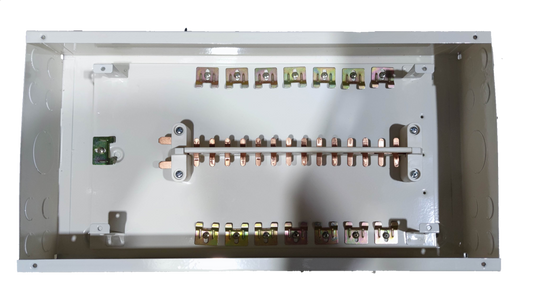 White metal electrical enclosure with copper busbar and terminals Koten panel board 14 branches