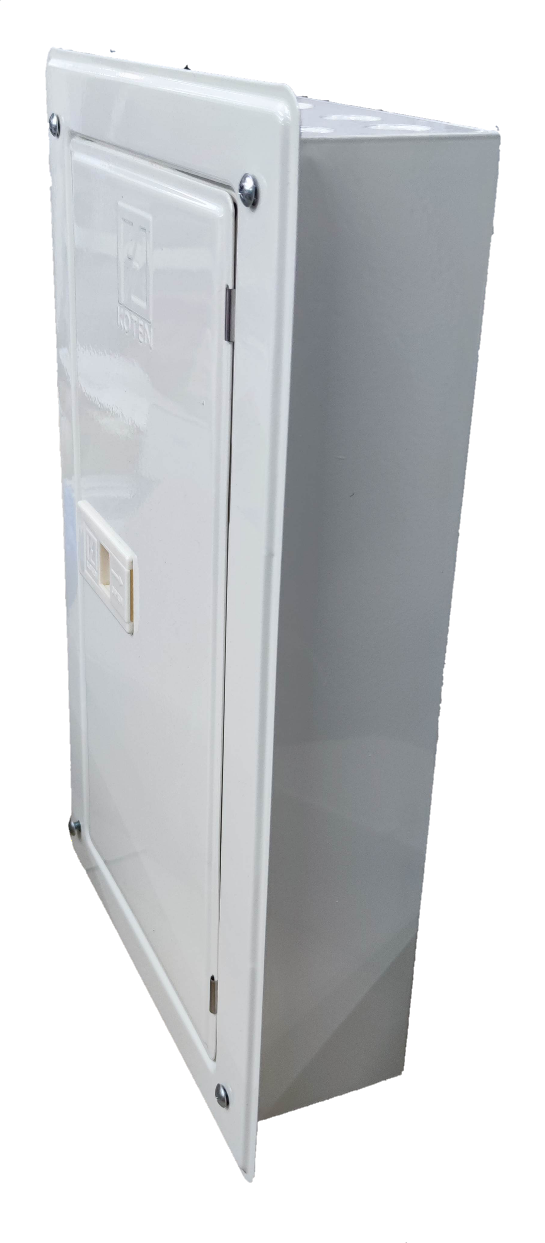 Koten panel board 125A 2P main with a sleek white design for electrical installations