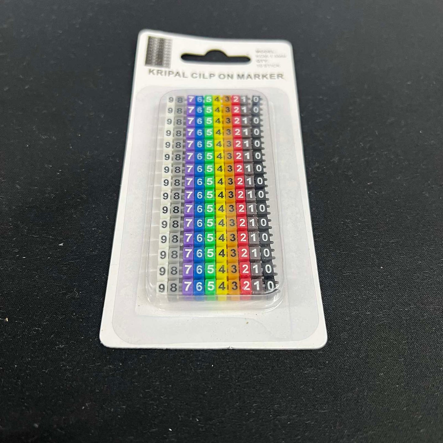 Grippes Cable Marker Clip On 0-9 Assorted in a variety of colors for efficient cable organization