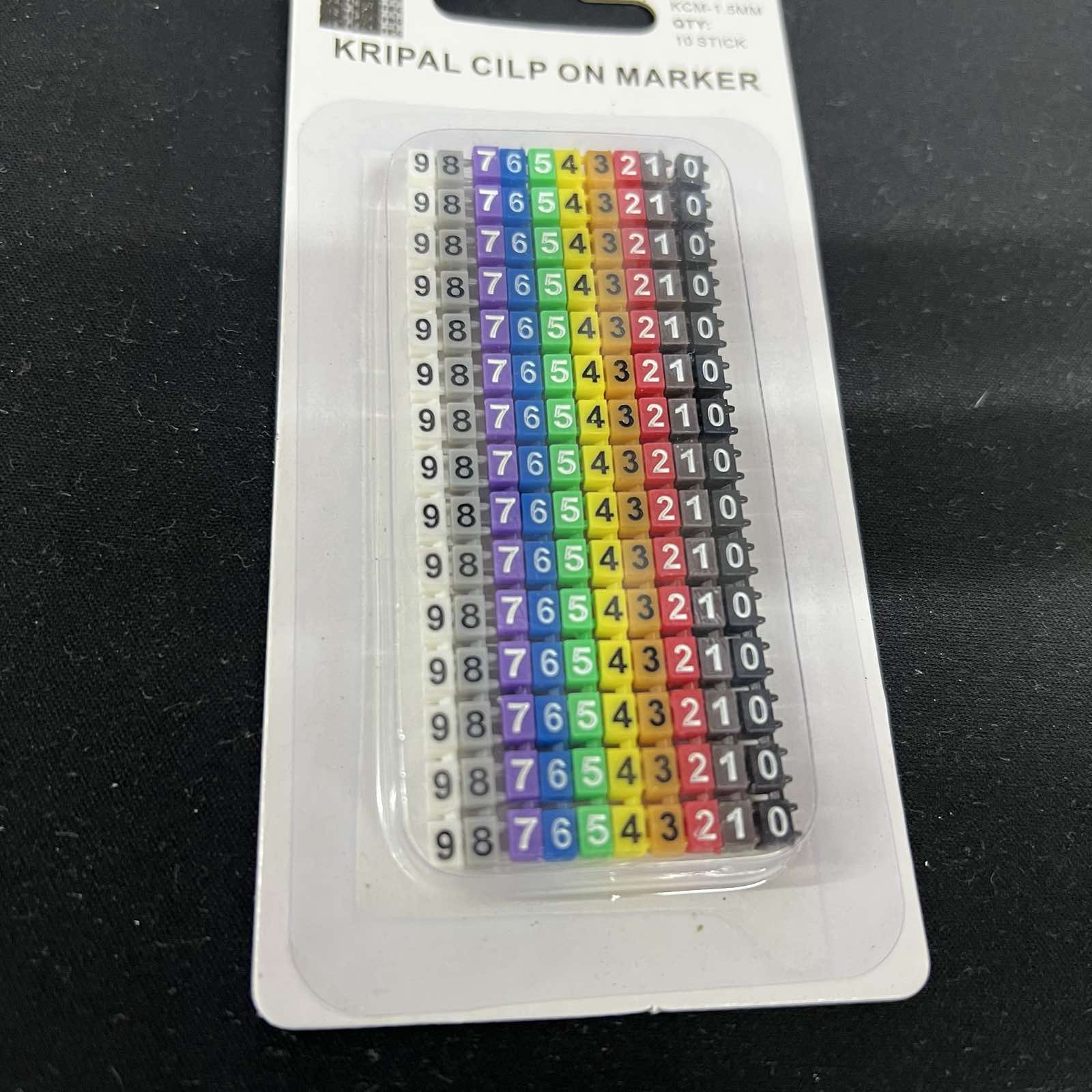 Grippes Cable Marker Clip On 0-9 Assorted for effective cable organization and labeling