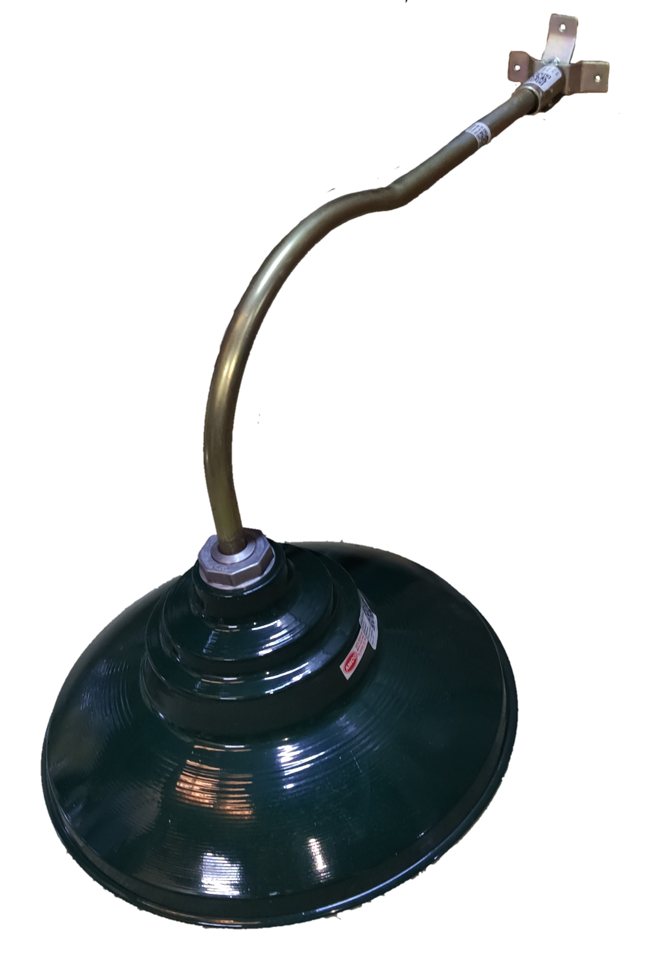 Amco 16 inch lamp cover with E40 socket featuring a curved arm design for stylish lighting installation