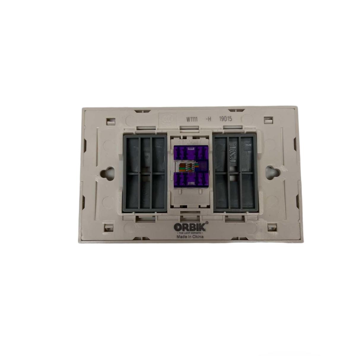 T&J LAN Outlet with Plate Cat6 Outlet for reliable high-speed network connections