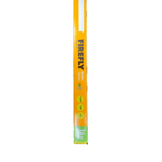 Firefly LED Batten Tube 16W T-5 Cool White packaging featuring energy efficiency details