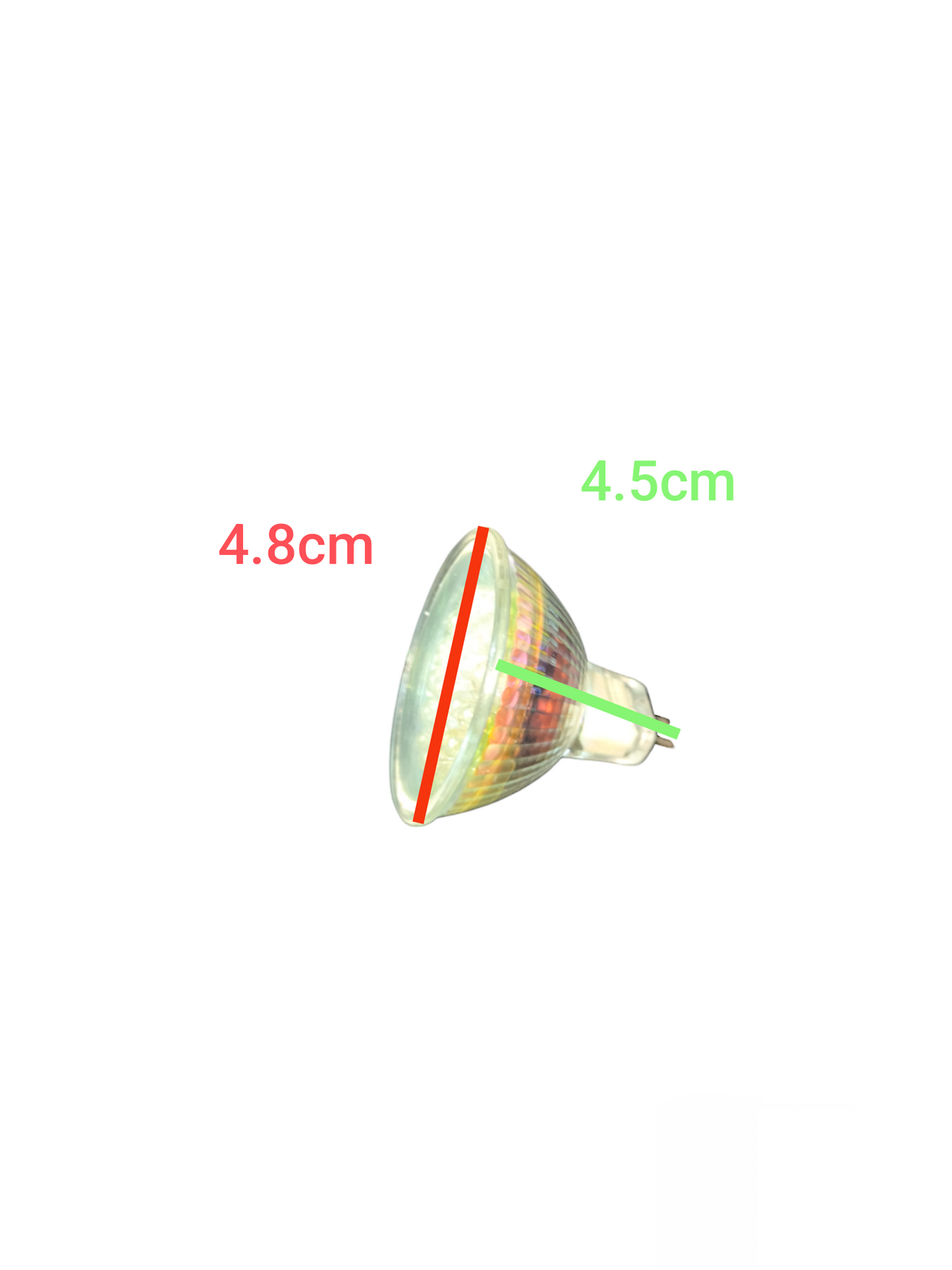 Denko 1W LED MR16 Gu5.3 Bulb 220V with compact design and clear glass cover