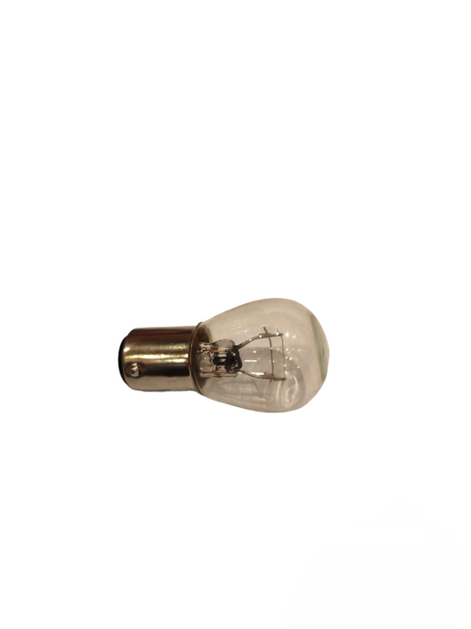 Light Bulb B15 Double Contact 12V incandescent bulb with clear glass and metal base