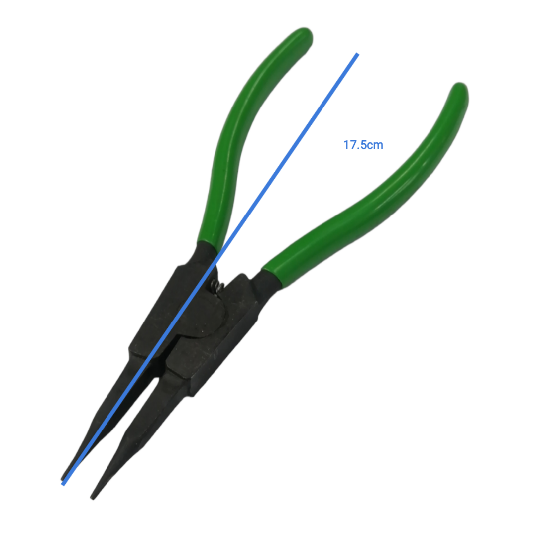 Lobster 175mm External Snap Ring Pliers with ergonomic green handles for easy grip and precise use