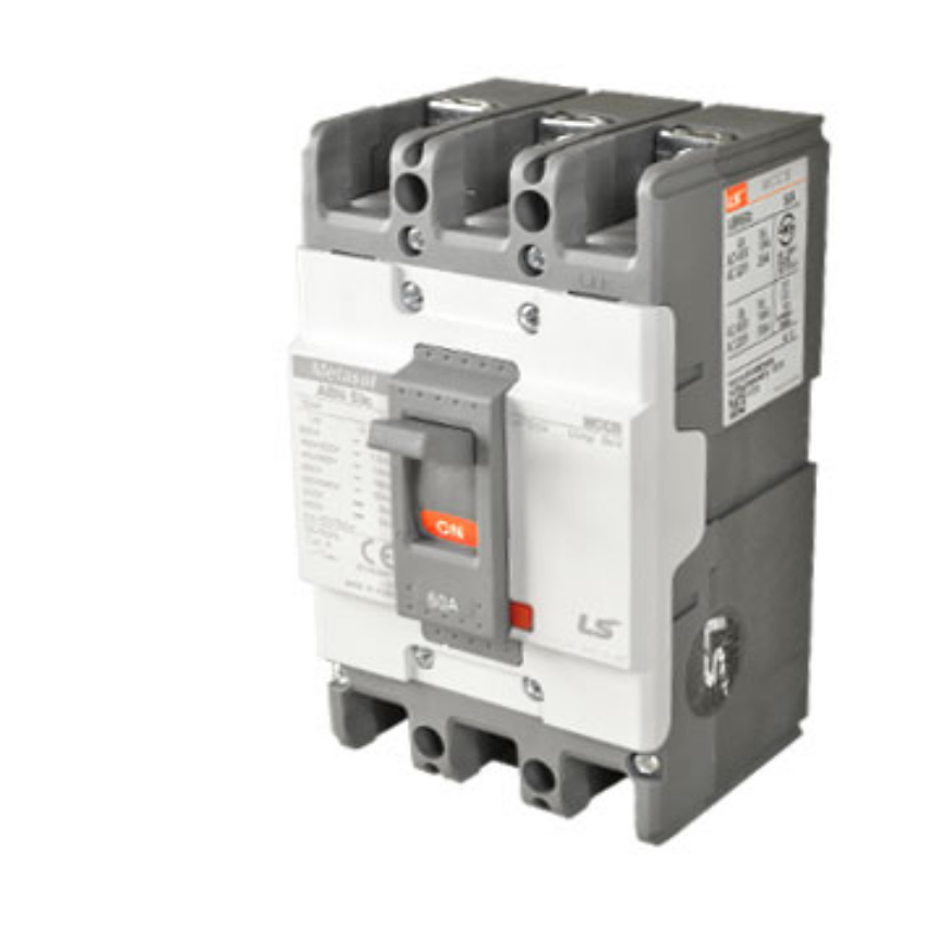 LS 40 amp 4 pole MCCB industrial circuit breaker with a durable design for reliable electrical protection.