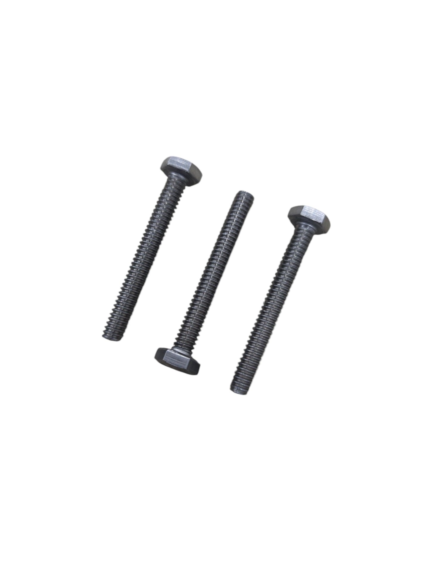 Three M10 stainless bolts for electrical use made of durable metal parts from China