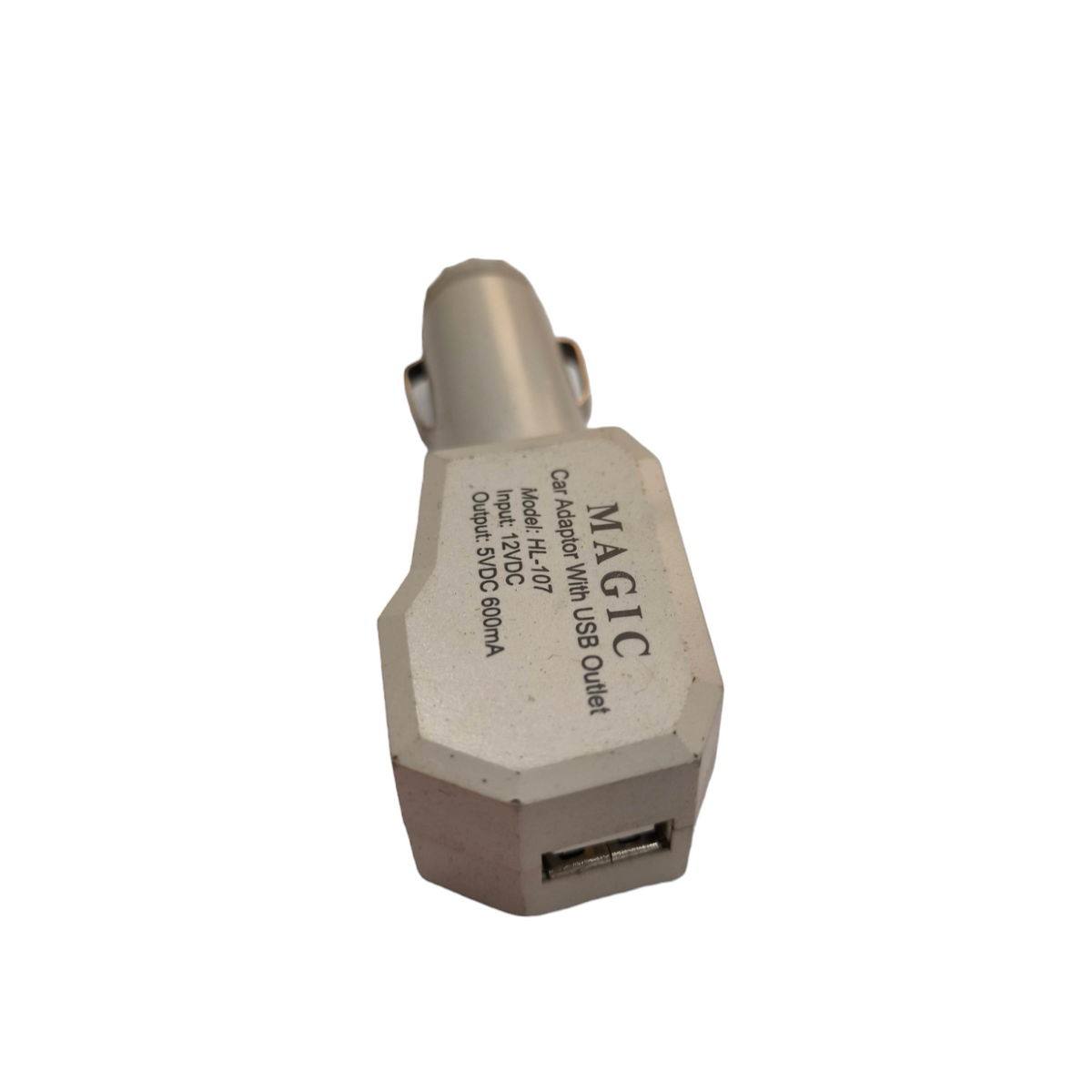 Magic car adaptor USB 600Ma white compact USB car charger for mobile devices